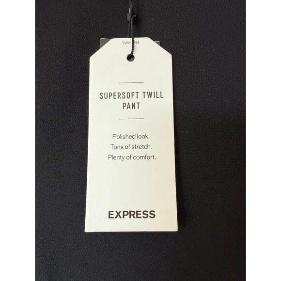 New Express High Waisted Supersoft Twill Skinny Pants, Black, Size 4S - Picture 7 of 7